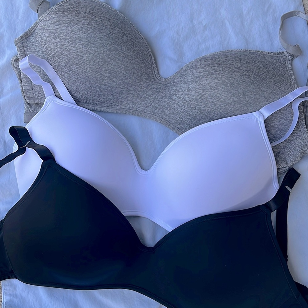 Wire free soft cup 3 pack bras